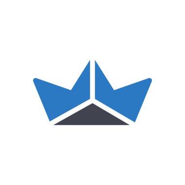 Şeffaf bir arkaplan üzerinde kağıt tekne vektör çizimi. Konsept ve grafik tasarımı için mükemmel kalite semboller..