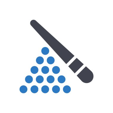 Saydam bir arkaplan üzerinde bilardo vektör illüstrasyonu. Konsept ve grafik tasarımı için özel kalite semboller..