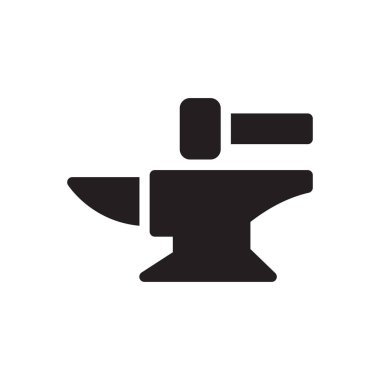 Şeffaf bir arkaplanda örs vektör illüstrasyonu. Konsept ve grafik tasarım simgeleri için kaliteli semboller.. 