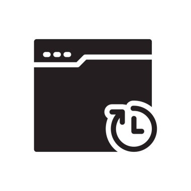 Şeffaf bir arkaplan üzerinde web sayfası vektör illüstrasyonu. Konsept ve grafik tasarımı için kaliteli semboller..