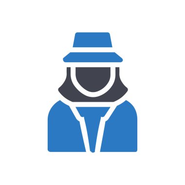 Şeffaf bir arkaplan üzerinde arkeolog vektör illüstrasyonu. Konsept ve grafik tasarımı için özel kalite semboller..