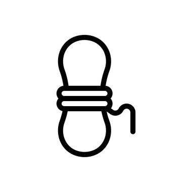 Şeffaf bir arkaplanda ip vektör çizimi. Premium kalite semboller. Konsept ve grafik tasarım için ince çizgi simgesi. 