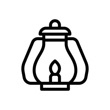 Şeffaf bir arkaplan üzerinde fener vektör çizimi. Premium kalite semboller. Konsept ve grafik tasarım için ince çizgi simgesi. 