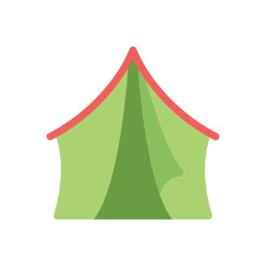 Şeffaf bir arkaplan üzerinde kamp vektör illüstrasyonu. Konsept ve grafik tasarım için birinci sınıf kalite simgeler..