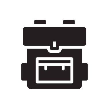 Şeffaf bir arkaplan üzerinde bagpack vektör çizimi. Konsept ve grafik tasarımı için mükemmel kalite sembolleri..