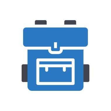 Şeffaf bir arkaplan üzerinde bagpack vektör çizimi. Konsept ve grafik tasarımı için mükemmel kalite sembolleri..