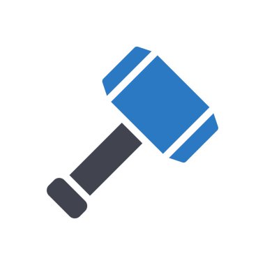 Şeffaf bir arkaplan üzerinde çekiç vektör illüstrasyonu. Konsept ve grafik tasarımı için özel kalite semboller..