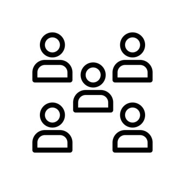 Şeffaf bir arkaplan üzerinde grup vektör çizimi. Premium kalite sembolleri. Konsept ve grafik tasarım için ince çizgi simgesi. 