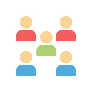 Şeffaf bir arkaplan üzerinde grup vektör illüstrasyonu. Konsept ve grafik tasarım için kaliteli simgeler.. 