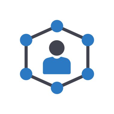 Saydam bir arkaplan üzerinde kişi ağ vektör illüstrasyonu. Konsept ve grafik tasarımı için mükemmel kalite sembolleri.. 