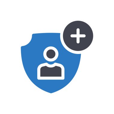 Saydam bir arkaplan üzerinde kişi kalkan vektör çizimi. Konsept ve grafik tasarımı için mükemmel kalite sembolleri.. 