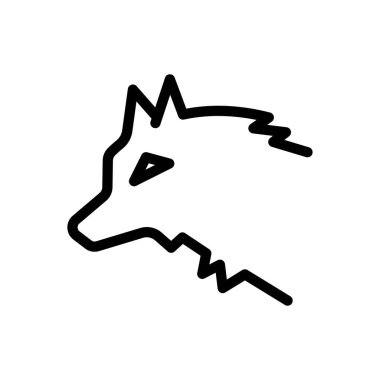 Saydam bir arkaplanda vahşi yaşam vektör çizimi. Premium kalite sembolleri. Konsept ve grafik tasarım için ince çizgi simgesi.