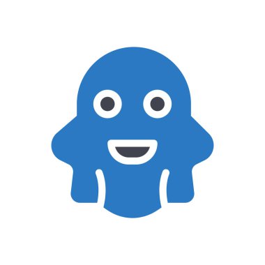 Saydam bir arkaplanda hayalet vektör illüstrasyonu. Konsept ve grafik tasarımı için mükemmel kalite semboller.. 