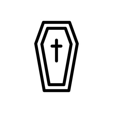 Tabut vektör çizimi şeffaf bir arkaplanda. Premium kalite semboller. Konsept ve grafik tasarım için ince çizgi simgesi..