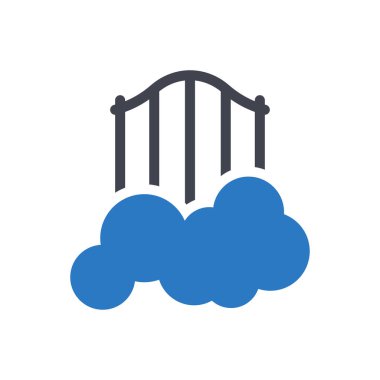 Şeffaf bir arkaplan üzerinde cennet vektör çizimi. Konsept ve grafik tasarım simgeleri.. 