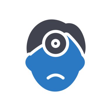 Şeffaf bir arkaplanda baş ağrısı vektör illüstrasyonu. Konsept ve grafik tasarım simgeleri için kaliteli semboller.. 