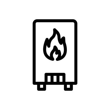 Şeffaf bir arkaplanda gayzer vektör çizimi. Konsept ve grafik tasarım için ince çizgi simgesi.. 