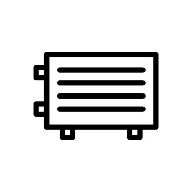 Şeffaf bir arkaplanda elektrik vektör çizimi. Konsept ve grafik tasarım için ince çizgi simgesi.. 