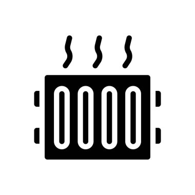 Şeffaf bir arkaplanda vektör illüstrasyonu ısıtılıyor. Konsept ve grafik tasarımı simgesi. 