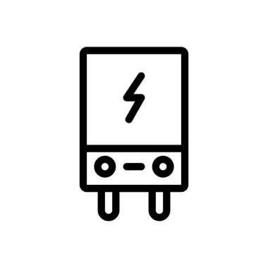 Şeffaf bir arkaplanda gayzer vektör çizimi. Konsept ve grafik tasarım için ince çizgi simgesi.. 