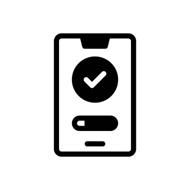 Şeffaf bir arkaplan üzerinde mobil vektör illüstrasyonu. Konsept ve grafik tasarımı için kaliteli semboller..