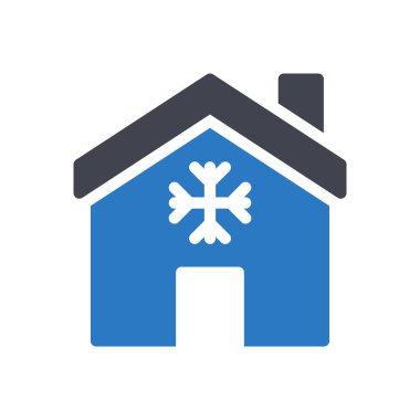 Şeffaf bir arkaplan üzerinde ev vektör illüstrasyonu soğutuluyor. Konsept ve grafik tasarımı için mükemmel kalite sembolleri..