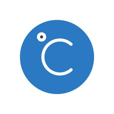 Şeffaf bir arkaplan üzerinde Celsius vektör çizimi. Konsept ve grafik tasarımı için özel kalite semboller..