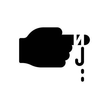 Saydam bir arkaplan üzerinde Parmak Kesimi vektör illüstrasyonu. Konsept ve grafik tasarımı için mükemmel kalite semboller..