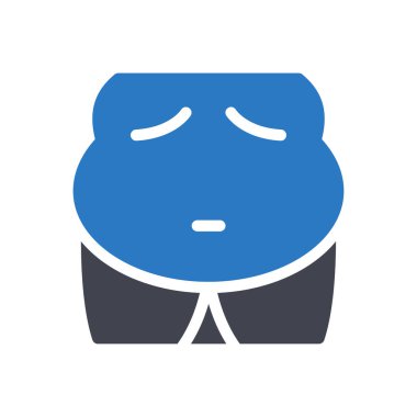 Şeffaf bir arkaplanda şişman vektör çizimi. Konsept ve grafik tasarım için kaliteli semboller..