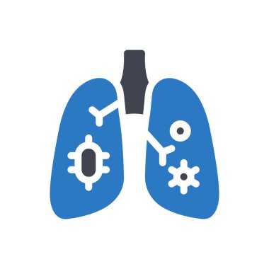 Şeffaf bir arkaplan üzerinde akciğer vektör çizimi. Konsept ve grafik tasarım simgeleri için kaliteli semboller.. 