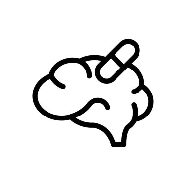 Şeffaf bir arkaplanda hap vektör çizimi. Premium kalite semboller. Konsept ve grafik tasarım için ince çizgi simgesi.. 