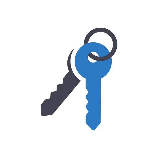 Keys Vector Illustration Transparent Background Premium Quality Symbols Glyphs Icon — Stock Vector