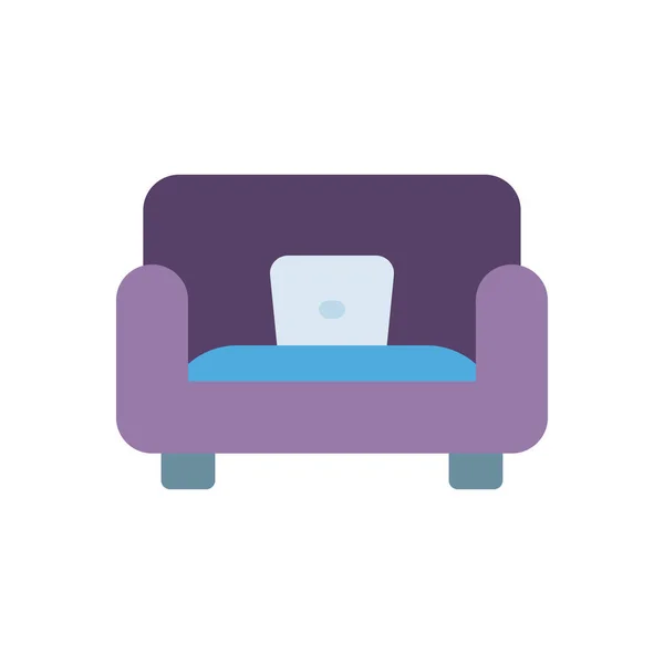 Couch Vector Illustration Transparent Background Premium Quality Symbols Stroke Icon — Stock vektor