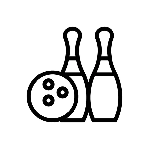 Bowling Vektor Illustration Transparent Bakgrund Premium Kvalitetssymboler Tunn Linje Ikon — Stock vektor