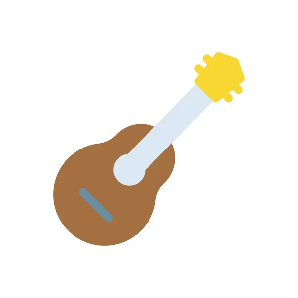 Ilustrasi Vektor Gitar Pada Background Premium Kualitas Ikon Simbols Stroke - Stok Vektor