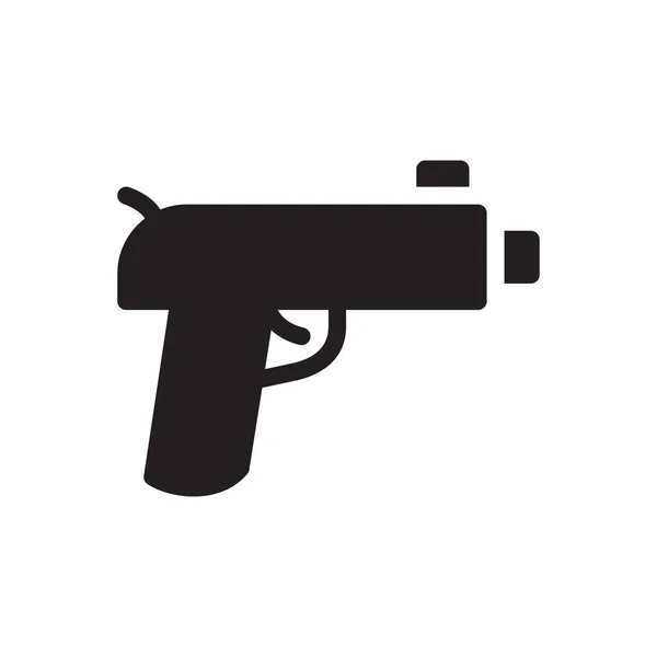 Pistola Vector Ilustración Sobre Fondo Transparente Símbolos Calidad Premium Glifos — Vector de stock