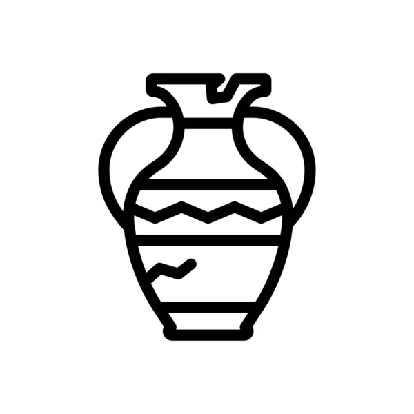 Vase Vector Illustration Transparent Background Premium Quality Symbols Thin Line — Stock Vector