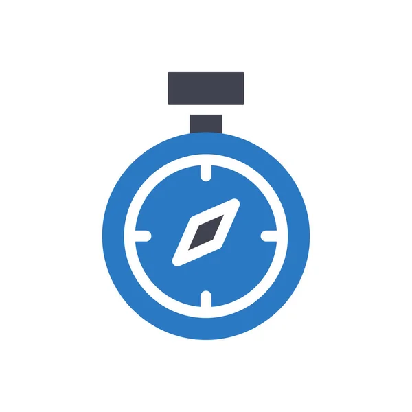Stopwatch Vector Illustration Transparent Background Premium Quality Symbols Glyphs Icon —  Vetores de Stock