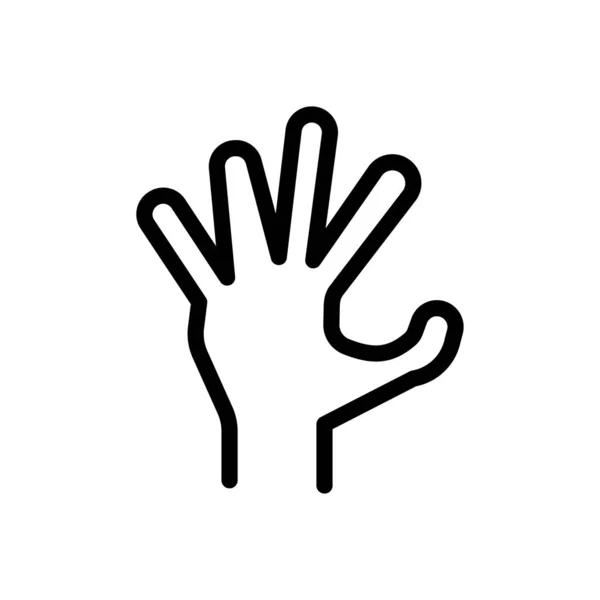 Hand Vector Illustration Transparent Background Premium Quality Symbols Thin Line — Vettoriale Stock