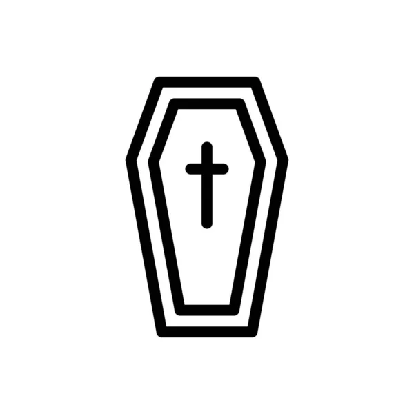 Векторная Иллюстрация Гроба Прозрачном Фоне Символы Высокого Качества Тонкая Линия — стоковый вектор