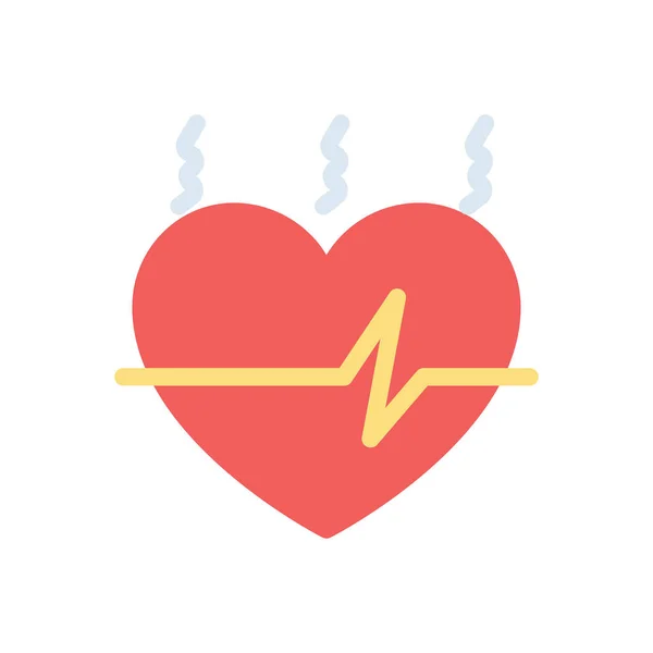 Hot Heart Vector Illustration Transparent Background Premium Quality Symbols Stroke — Stock Vector