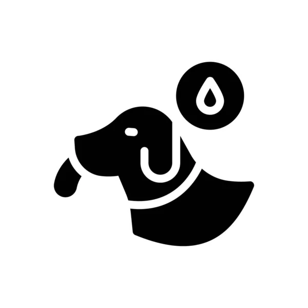 Dog Heatstroke Vector Illustration Transparent Background Premium Quality Symbols Glyphs — Stock Vector