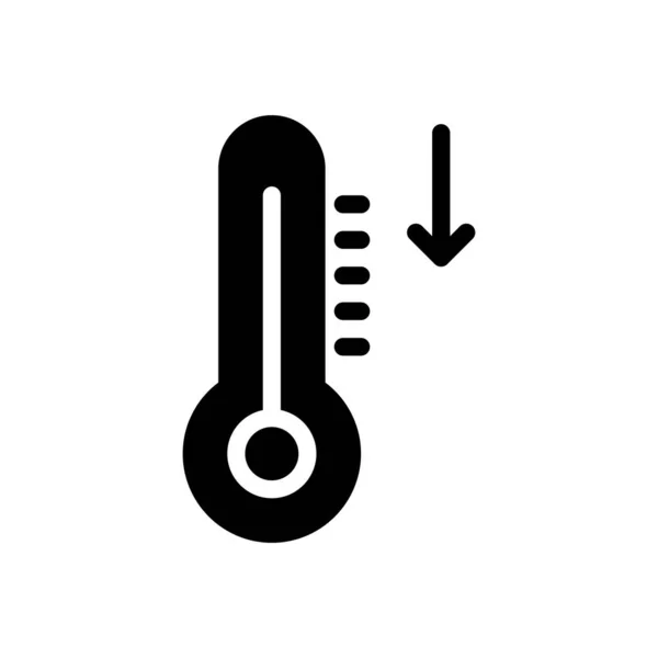 Ilustração Vetor Temperatura Fundo Transparente Símbolos Qualidade Premium Ícone Glifos — Vetor de Stock