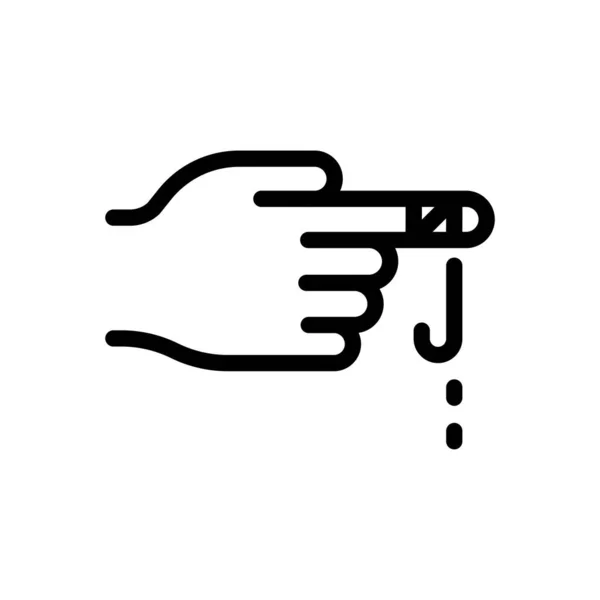 Finger Cut Vector Illustration Transparent Background Premium Quality Symbols Thin — 스톡 벡터