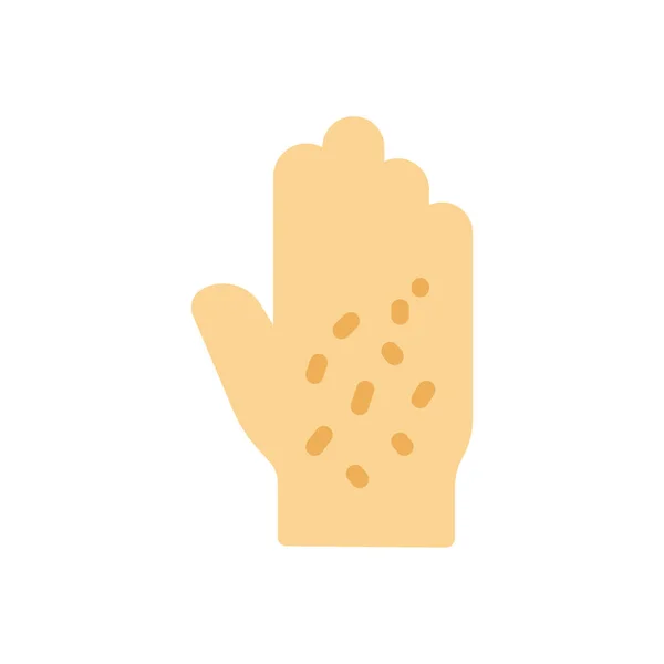 Hand Eczema Vector Illustration Transparent Background Premium Quality Symbols Stroke — Stock Vector