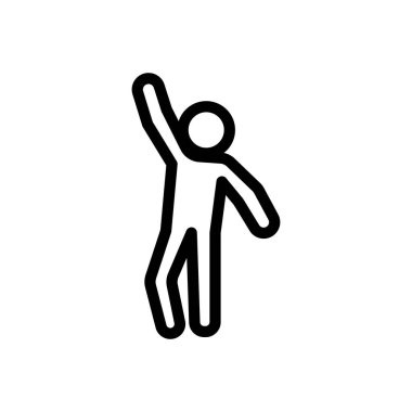 Şeffaf bir arkaplanda mutlu vektör illüstrasyonu. Konsept ve grafik tasarımı için ince çizgi simgesi.. 