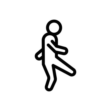dancing vector illustration on a transparent background.Premium quality symbols.Thin line icon for concept and graphic design. 