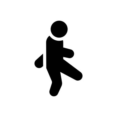 Şeffaf bir arkaplanda dans vektör illüstrasyonu. Konsept ve grafik tasarım için özel kalite semboller.. 