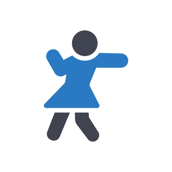 Dancing Vector Illustration Transparent Background Premium Quality Symbols Glyphs Icon — Stok Vektör