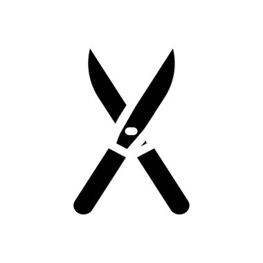 Şeffaf bir arkaplan üzerinde makas vektör çizimi. Konsept ve grafik tasarımı için birinci sınıf kalite semboller..